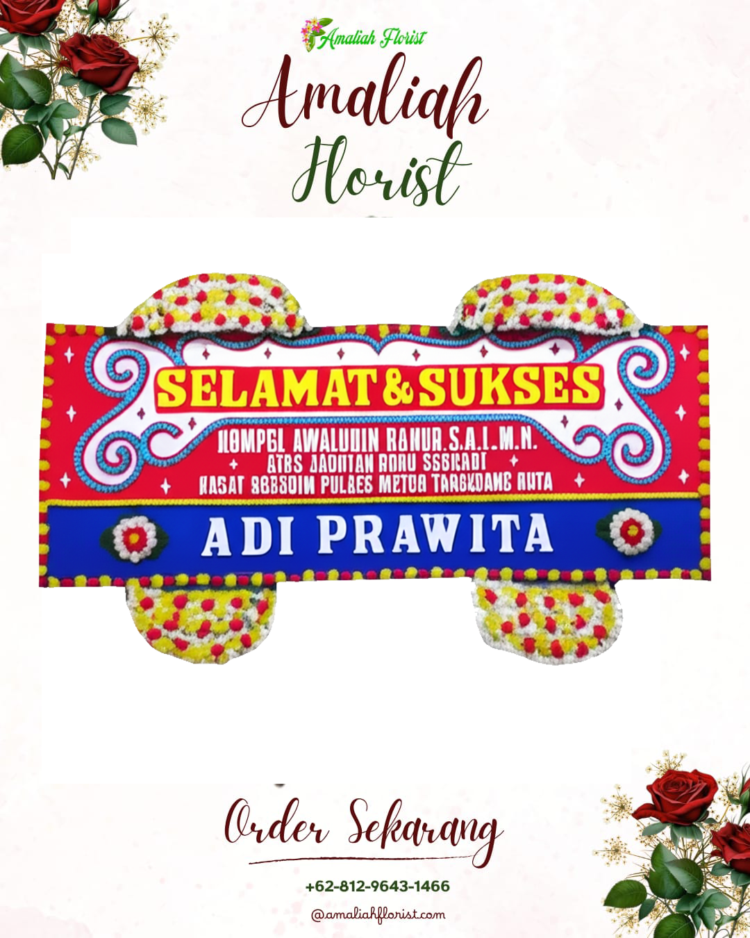 Papan Bunga Ucapan Selamat Pangkalan